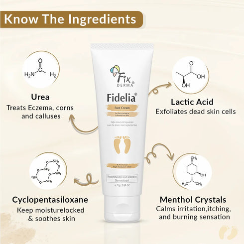 Fixderma Skincare Fidelia Foot Cream For Cracked Heels And Dry Skin